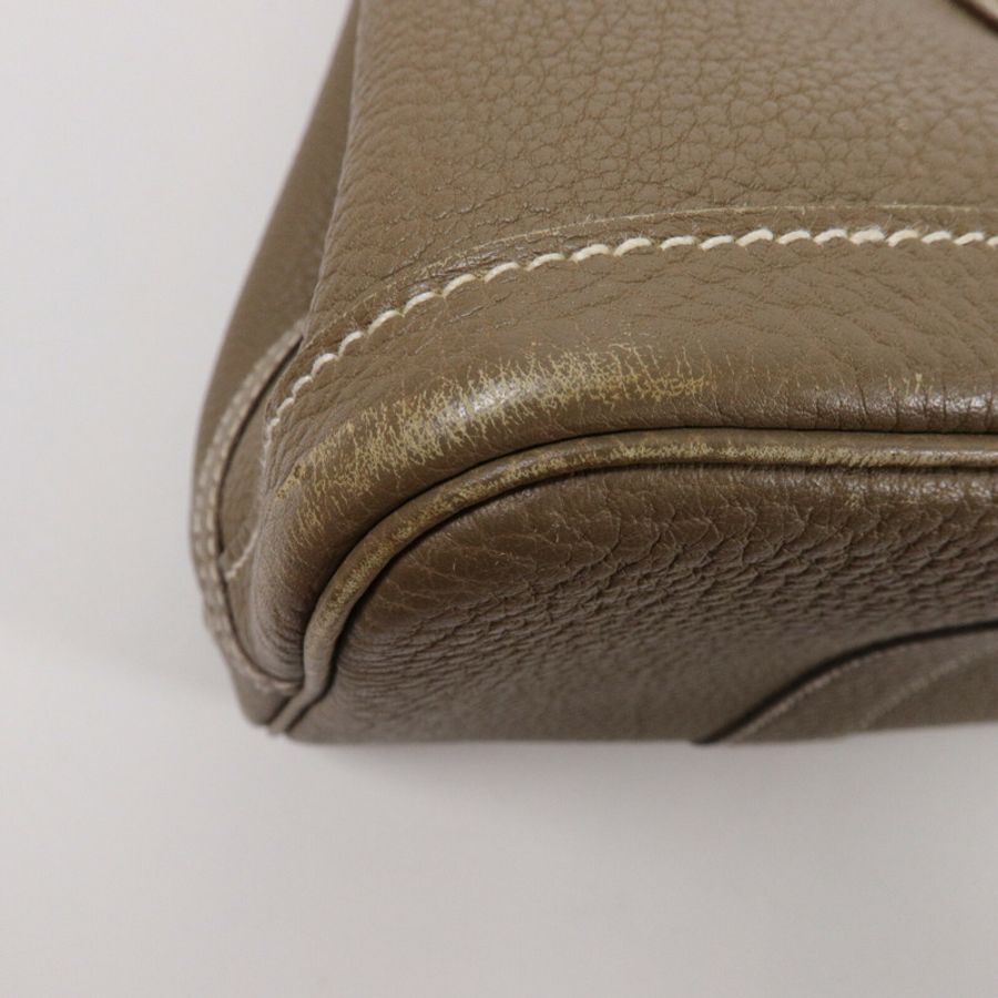 HERMES Negonda皮革Garden Party TPM手挽袋Etoupe-10