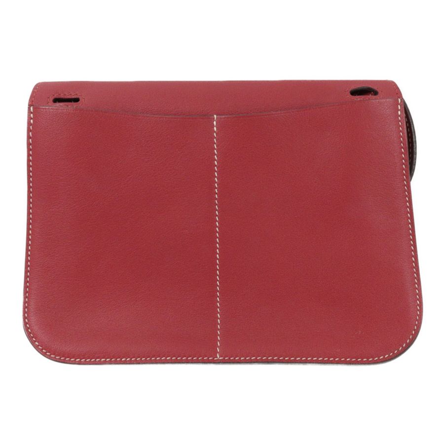 HERMES Swift皮革Mini Halzan手挽肩背兩用袋Rouge Grenat-1