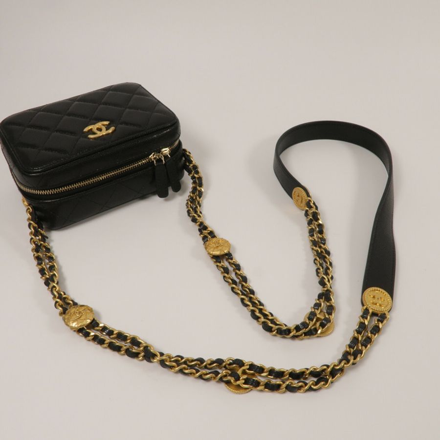 CHANEL 牛皮皮革Camera Bag鏈帶肩背袋-8