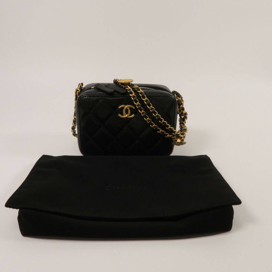 CHANEL 牛皮皮革Camera Bag鏈帶肩背袋-9