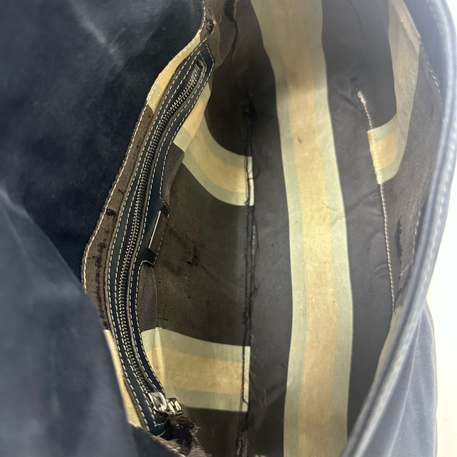 【赫蒂國際精品】Fendi 深藍牛仔帆布肩背包vintage-28