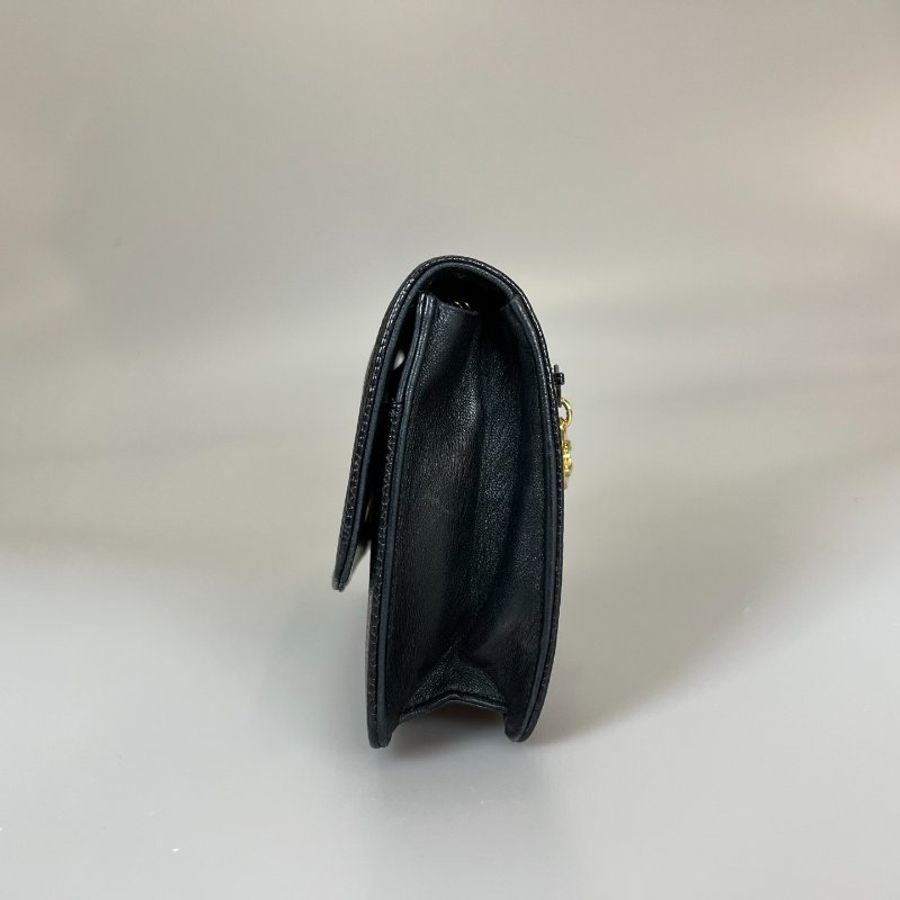 CHANEL VINTAGE金幣WOC包 黑荔枝 A13509/保卡款5開-2
