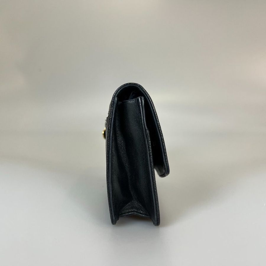 CHANEL VINTAGE金幣WOC包 黑荔枝 A13509/保卡款5開-3