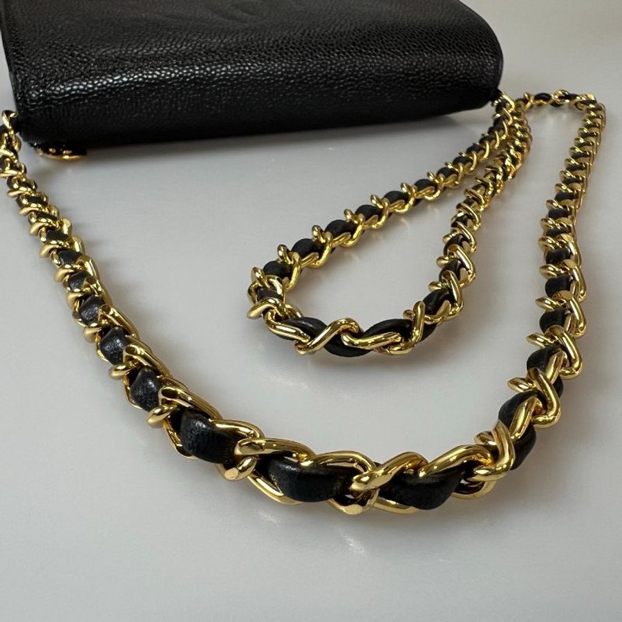 CHANEL VINTAGE金幣WOC包 黑荔枝 A13509/保卡款5開-16