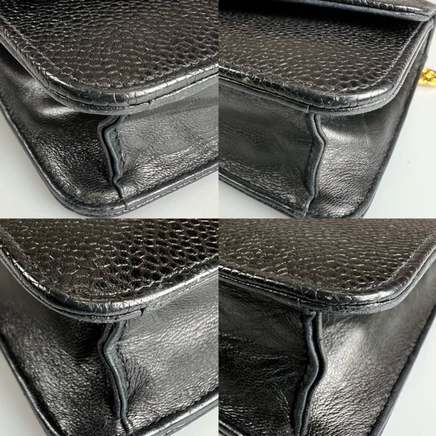 CHANEL VINTAGE金幣WOC包 黑荔枝 A13509/保卡款5開-17