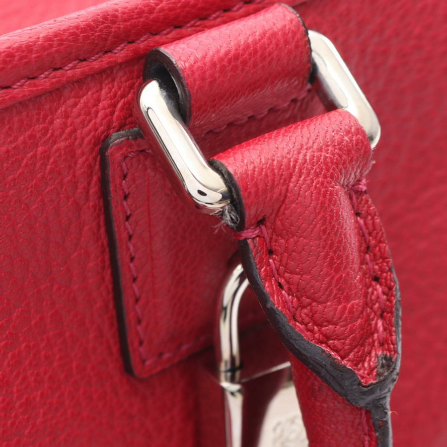 LOEWE Americana 28 肩斜背包 粉紅色皮革 二手 女士-6