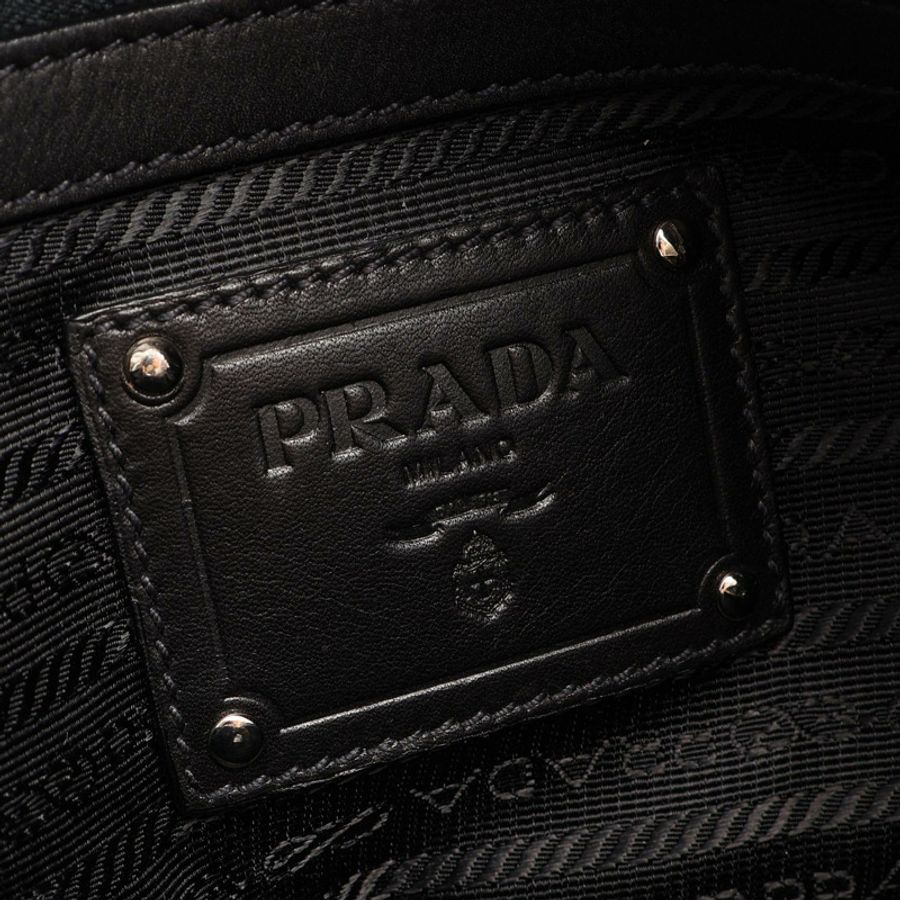 PRADA SOFT CALF 手提包 BL0529 皮革 黑色 二手 女士-3