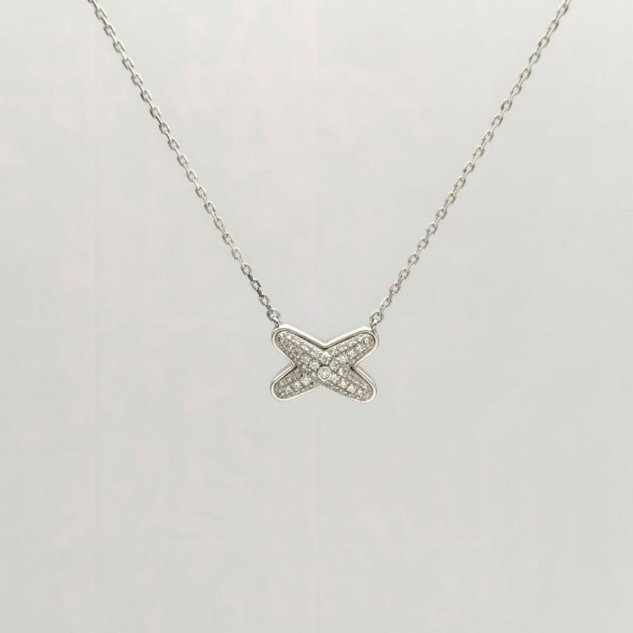 CHAUMET 18K白金鑽石Liens緣系一生系列項鏈-1