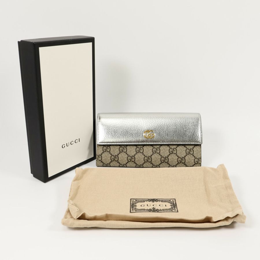 GUCCI 塗層帆布Long Wallet長錢包-14