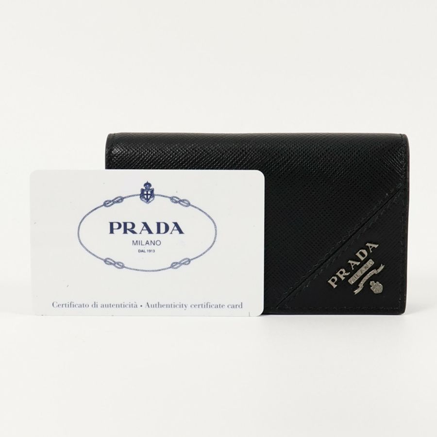 PRADA Saffiano皮革Card Holder卡片套-12