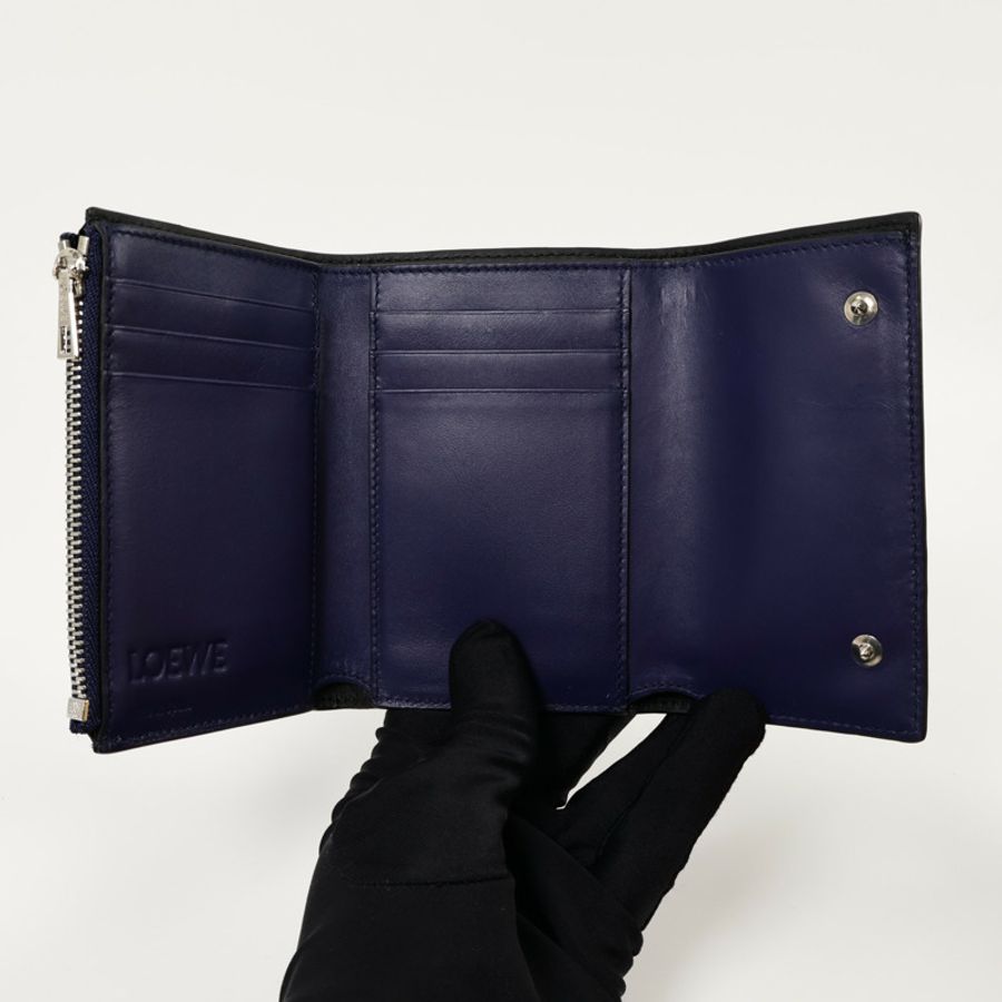 LOEWE 牛皮皮革Trifold Wallet錢包-5