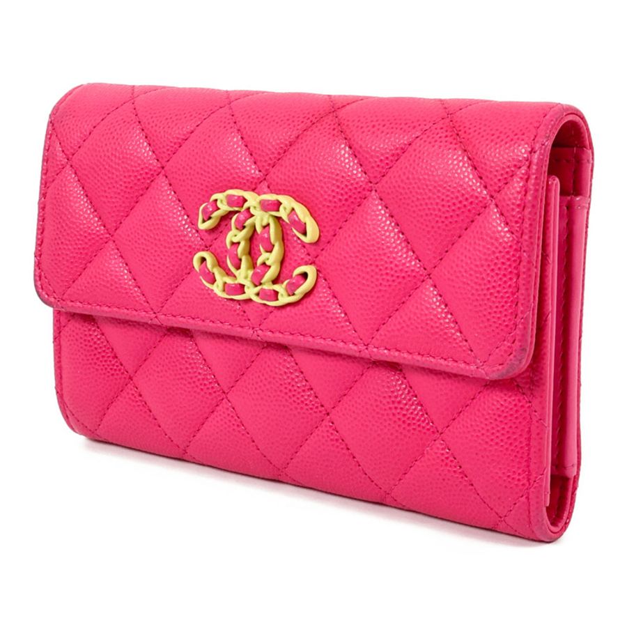 CHANEL 牛皮皮革C19 Medium Flap錢包-2