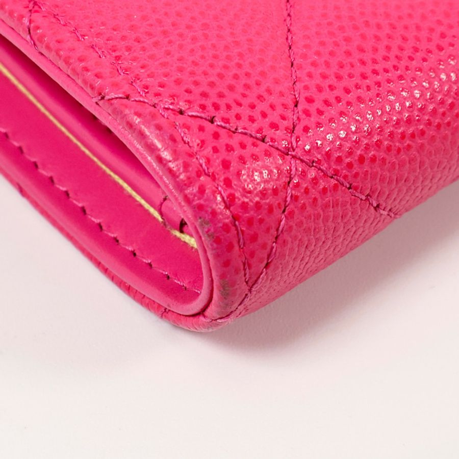 CHANEL 牛皮皮革C19 Medium Flap錢包-13