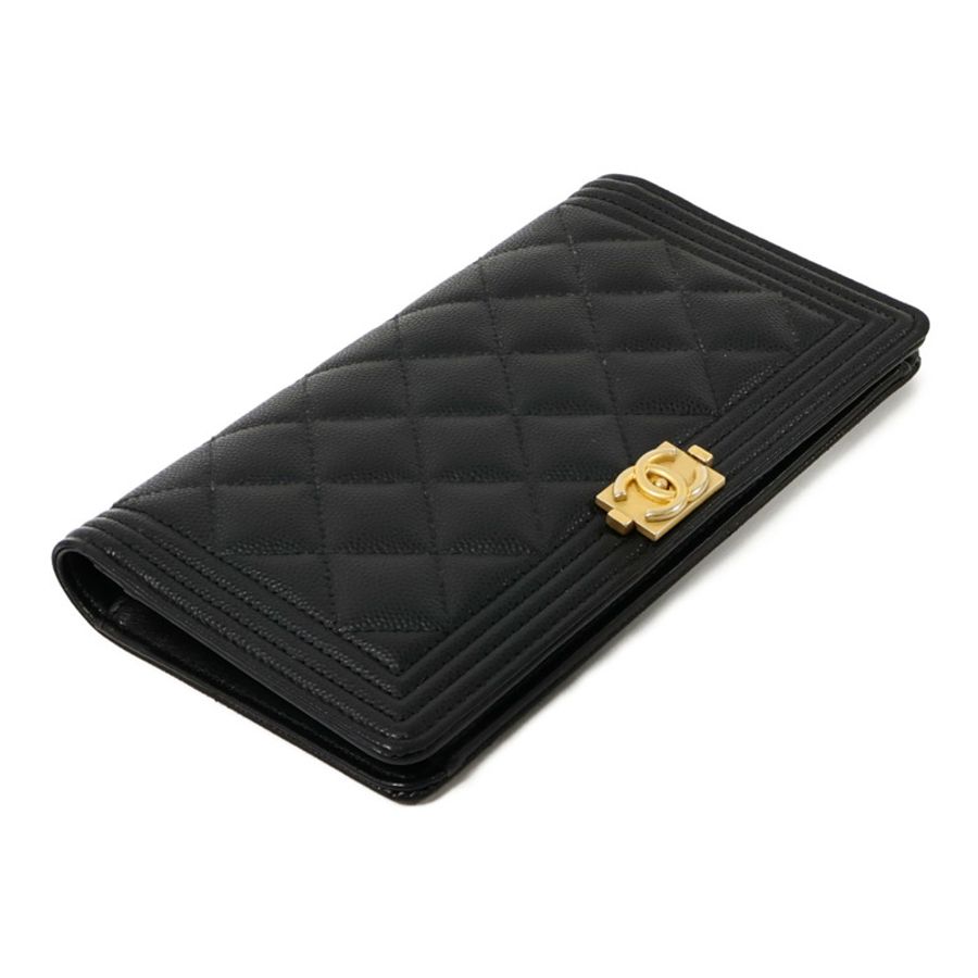 CHANEL 牛皮皮革Boy Chanel Long Wallet-3