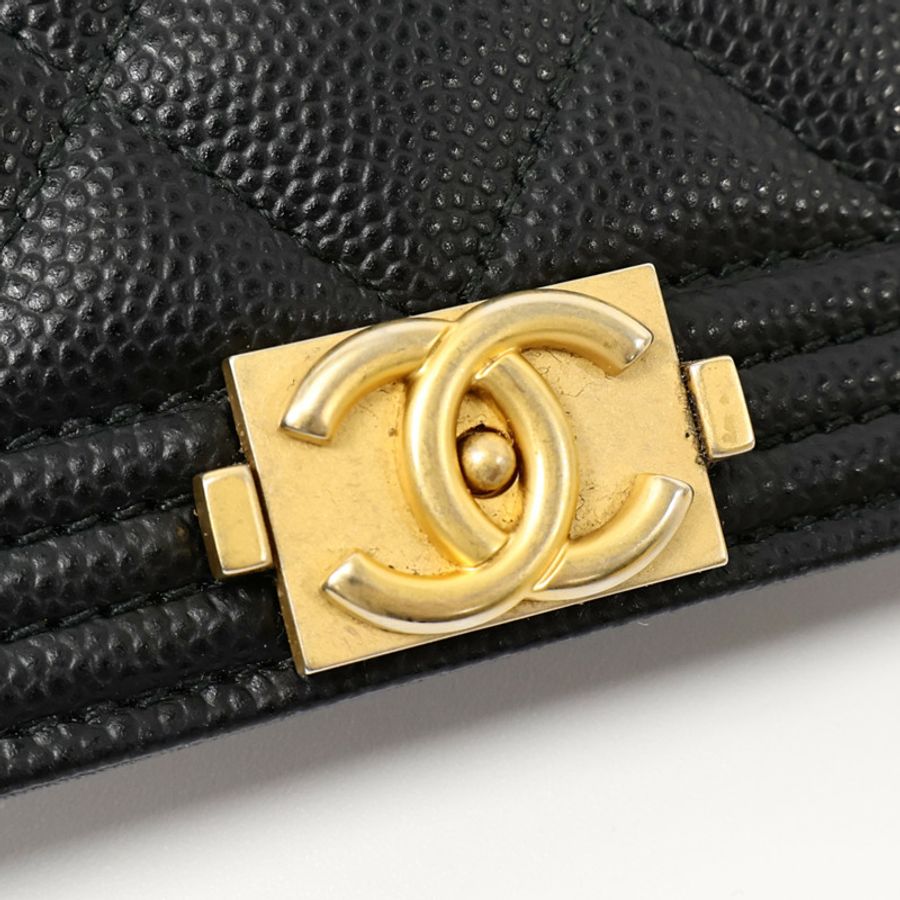 CHANEL 牛皮皮革Boy Chanel Long Wallet-10