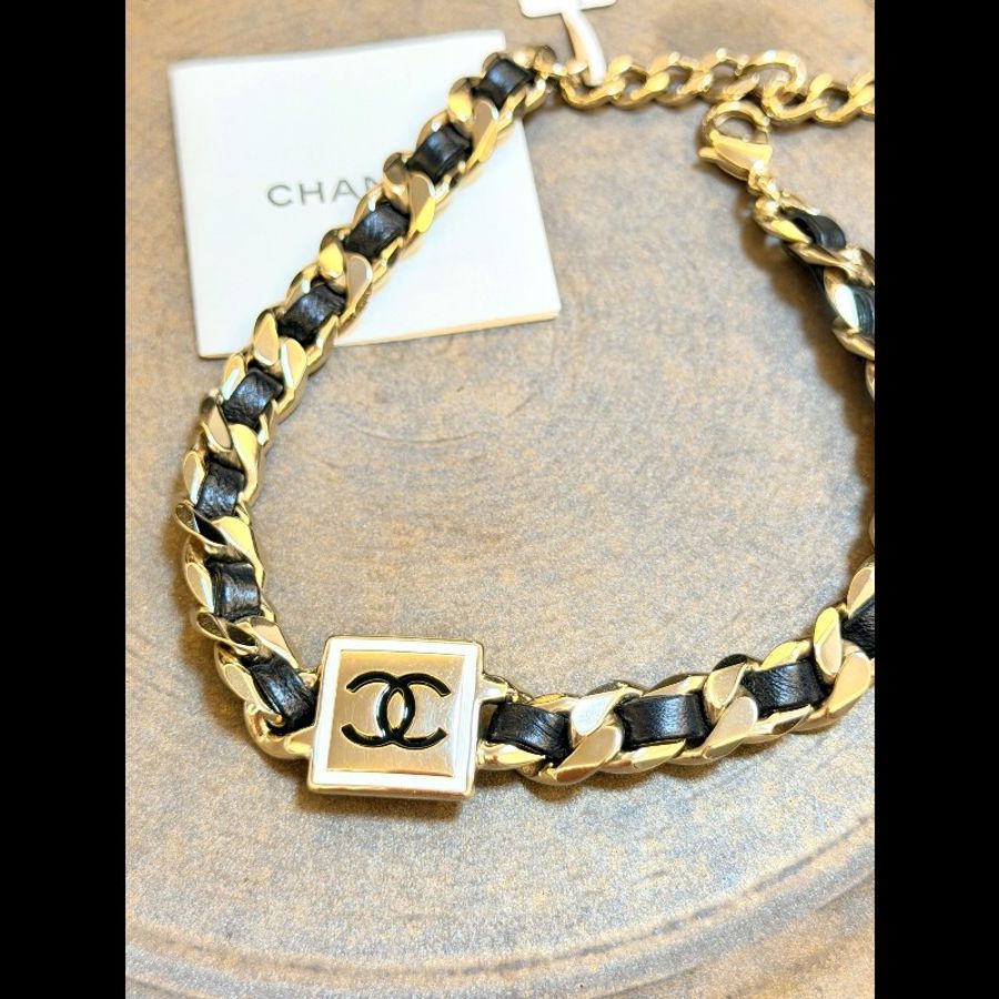 Chanel/香奈兒 復古方塊choker項鍊-1
