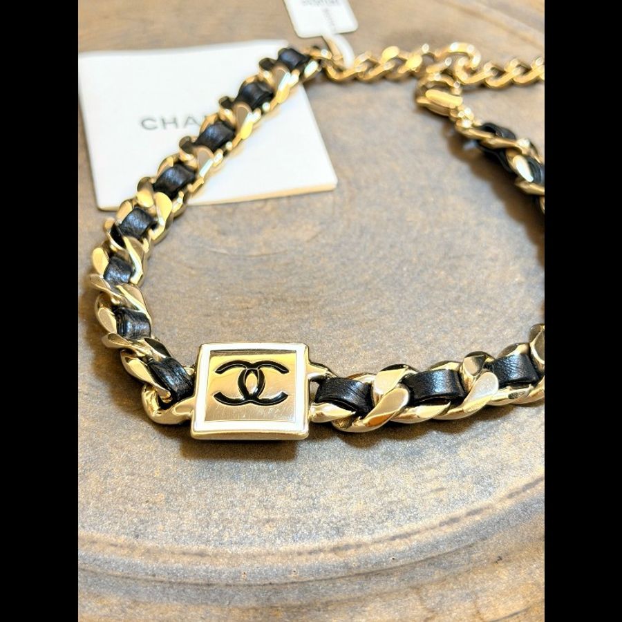 Chanel/香奈兒 復古方塊choker項鍊-2