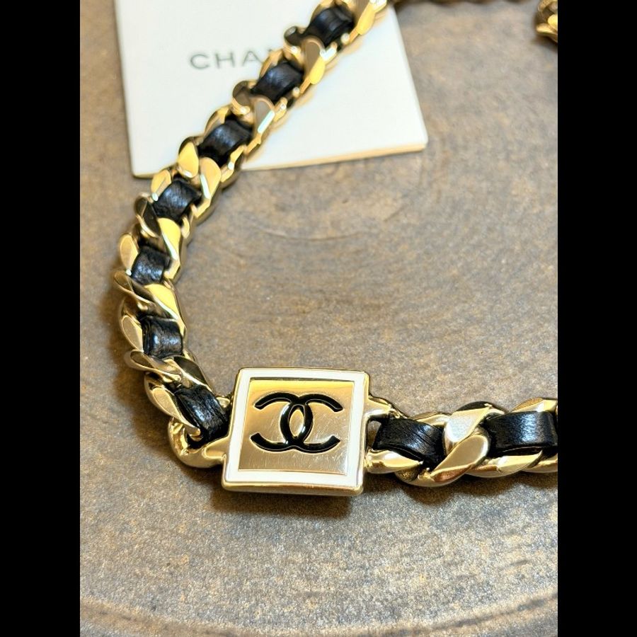 Chanel/香奈兒 復古方塊choker項鍊-3