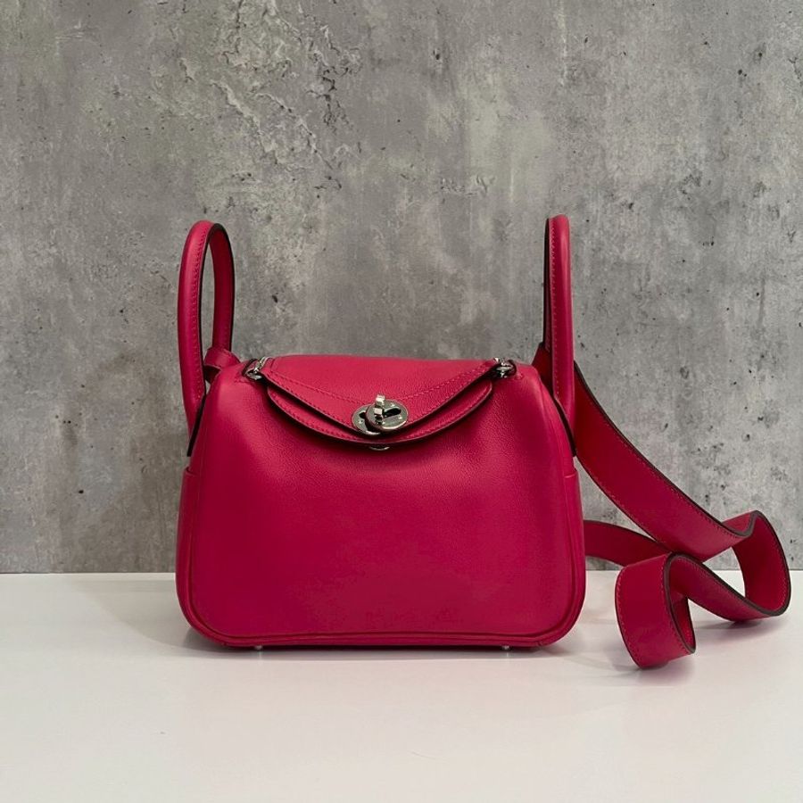Hermes Mini Lindy 銀釦-0