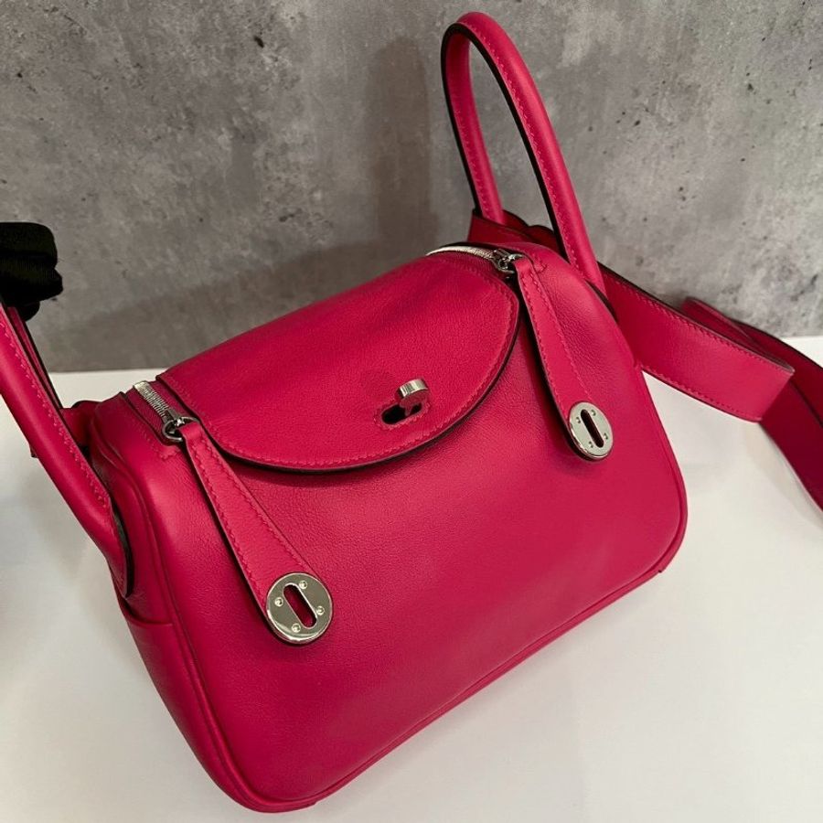 Hermes Mini Lindy 銀釦-11