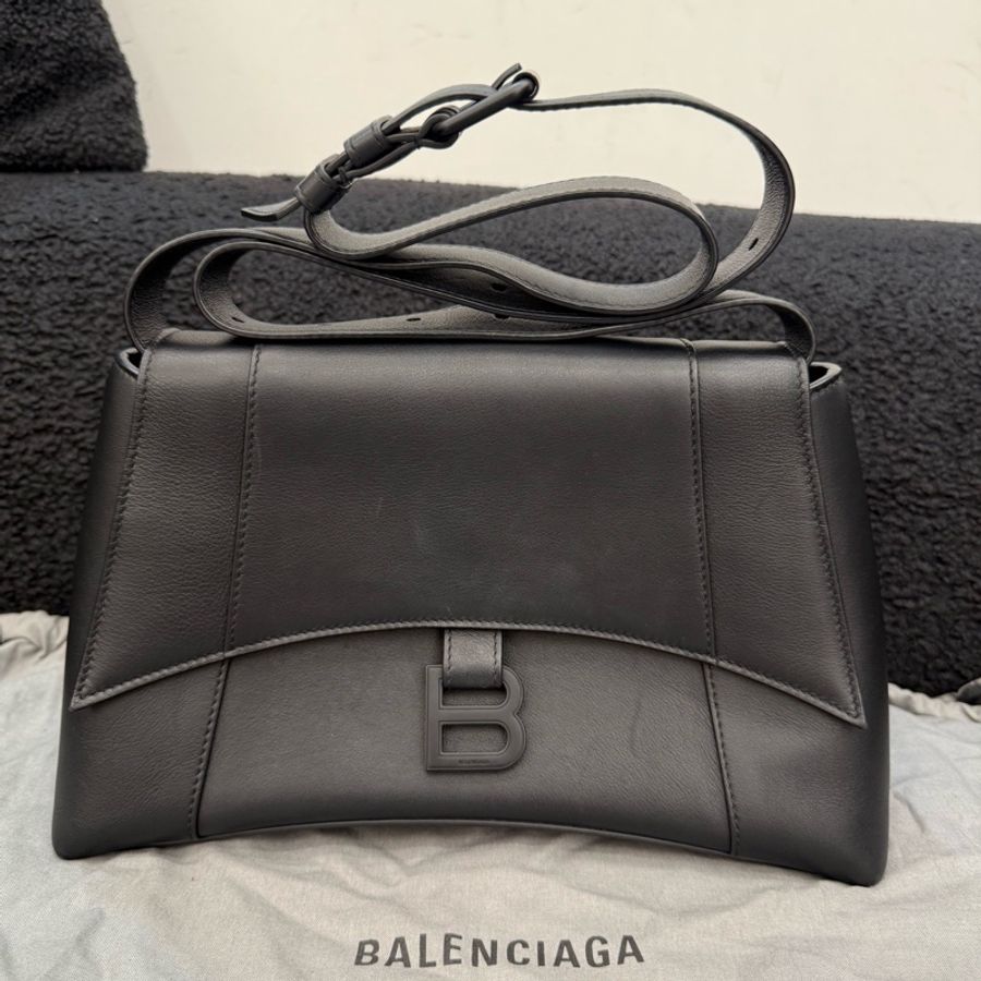 Balenciaga/巴黎世家 Downtown黑色小號沙漏包 底長29cm-0