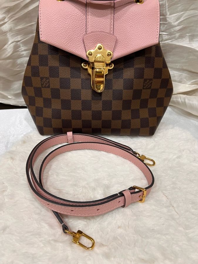 Louis Vuitton 路易威登| 【二手正品】棋盤格拼接後背包 (芭蕾粉) / 附單背帶-4