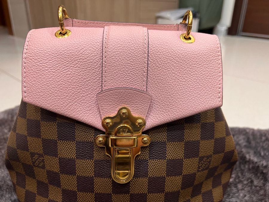 Louis Vuitton 路易威登| 【二手正品】棋盤格拼接後背包 (芭蕾粉) / 附單背帶-53