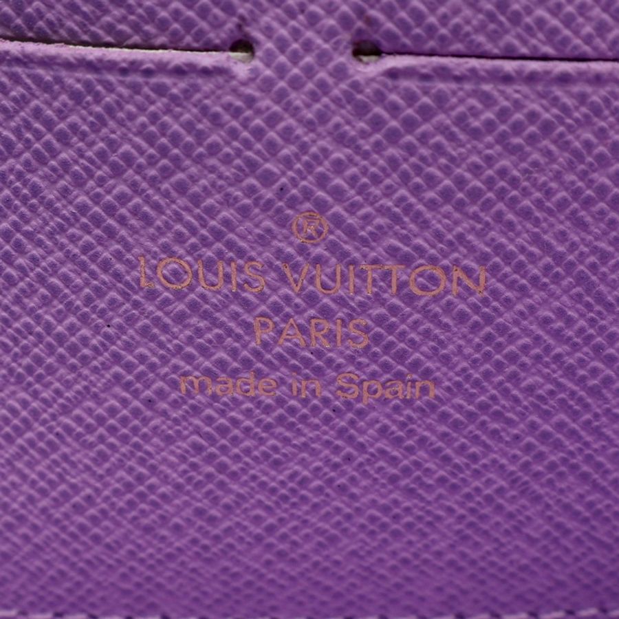 棕色 棋盤格帆布 Edene lllustre Zippy 拉鍊長夾【LOUIS VUITTON LV 路易威登】 N63004-5