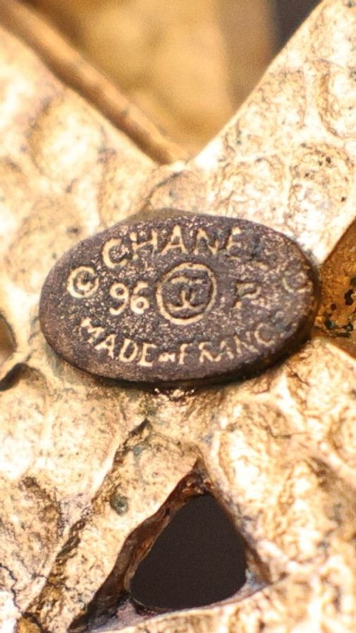Chanel 96年素金网面编织CC手镯-2
