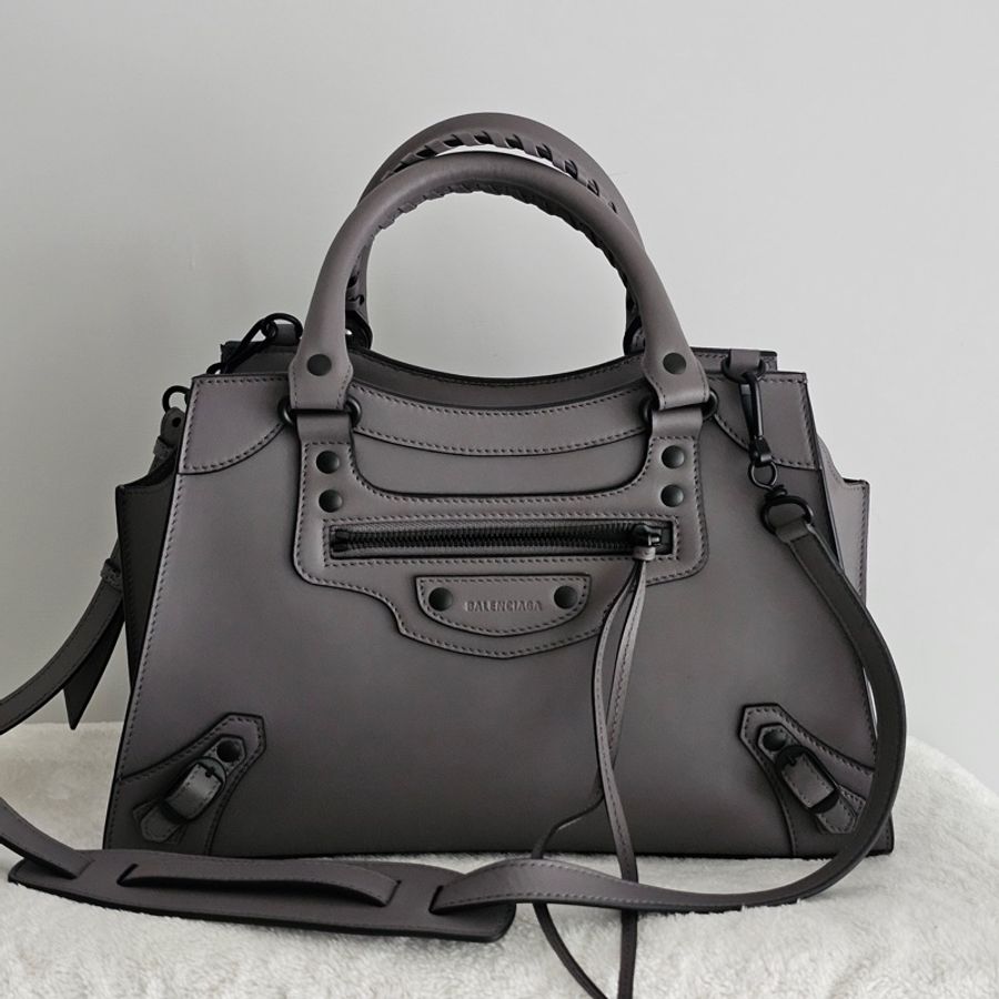 Balenciaga Neo classic 深灰兩用機車包 98新閒置-0