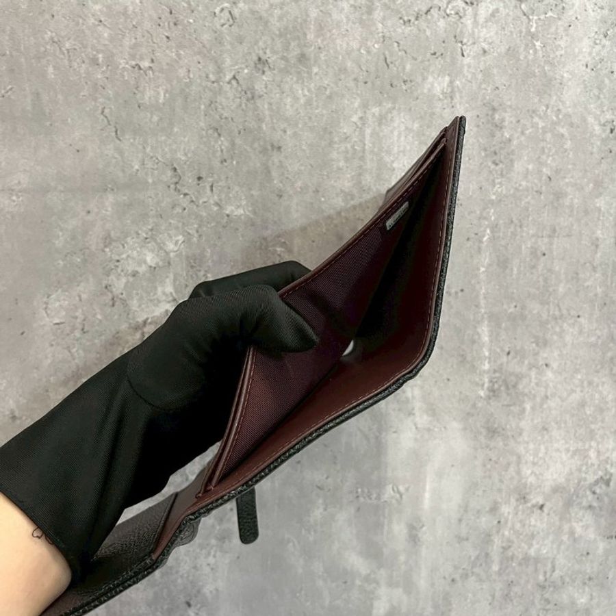 Chanel 三摺短夾 黑金荔枝牛-13