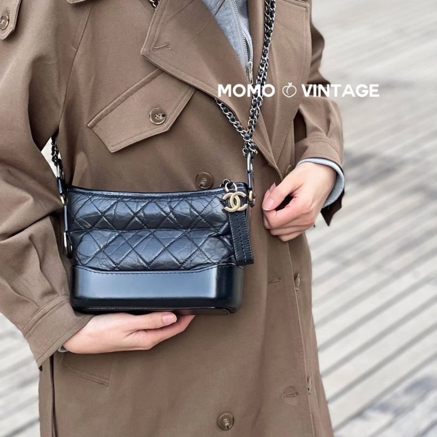 Chanel Hobo 流浪包 小號 黑金-1