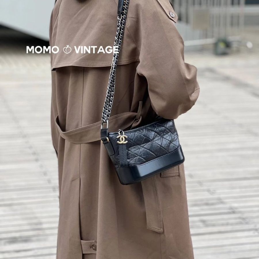 Chanel Hobo 流浪包 小號 黑金-3
