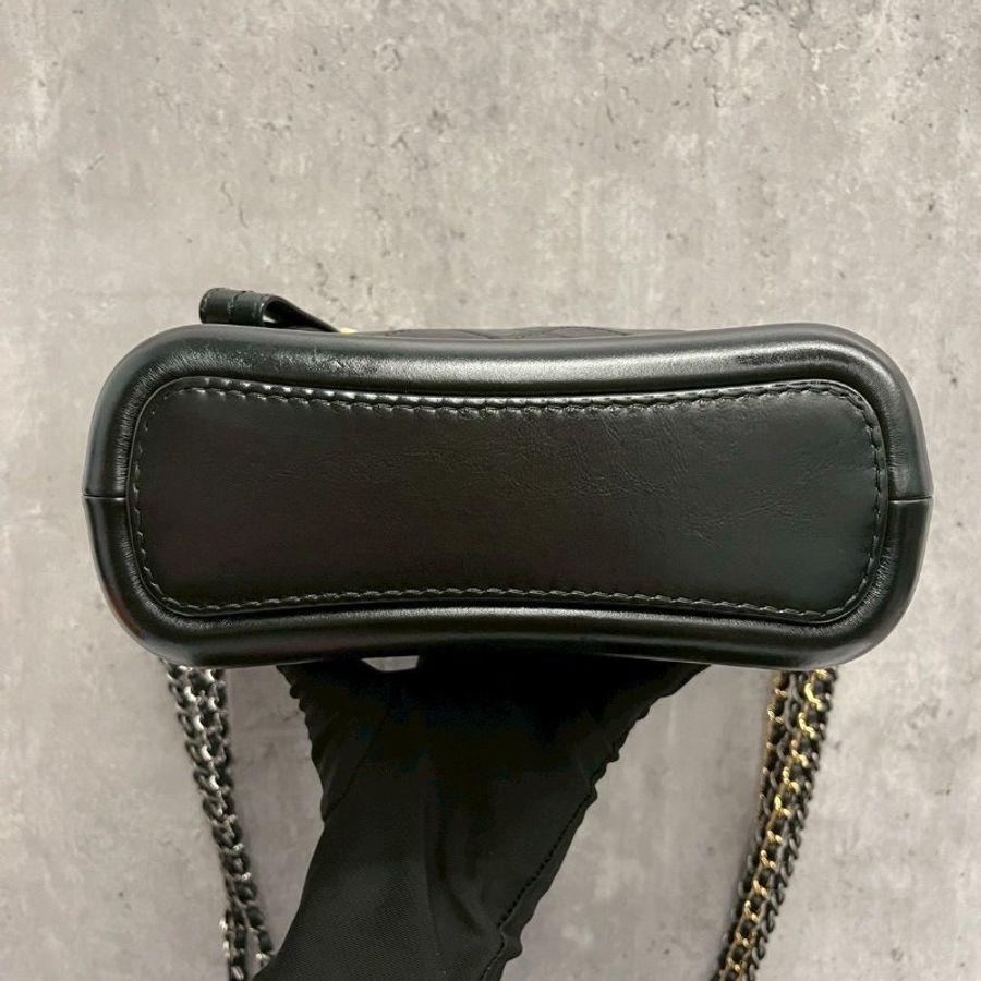 Chanel Hobo 流浪包 小號 黑金-7