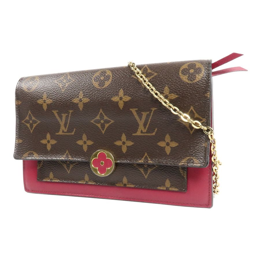 LOUIS VUITTON Monogram Portefeuille Flore鏈帶肩背袋-2