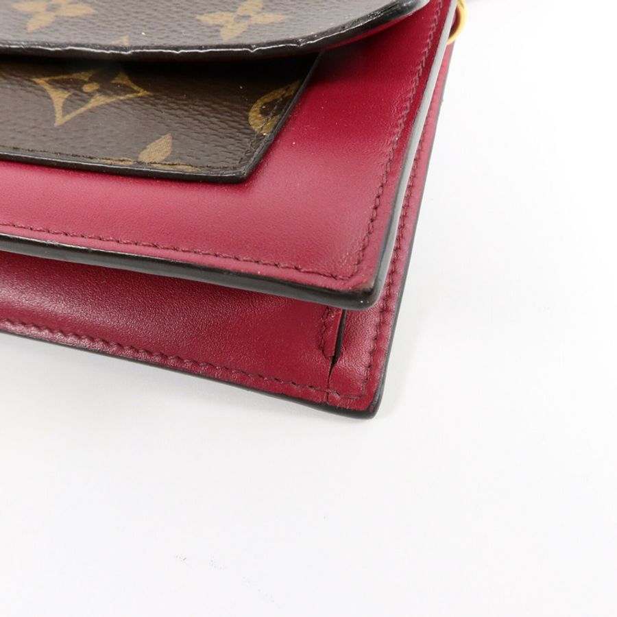 LOUIS VUITTON Monogram Portefeuille Flore鏈帶肩背袋-9