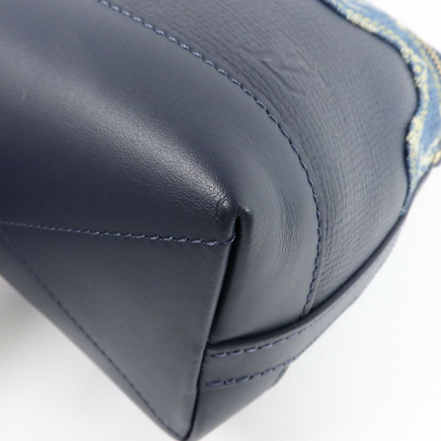 LOUIS VUITTON Monogram Denim/Taurillon Japanese Cruiser手挽肩背兩用袋-8