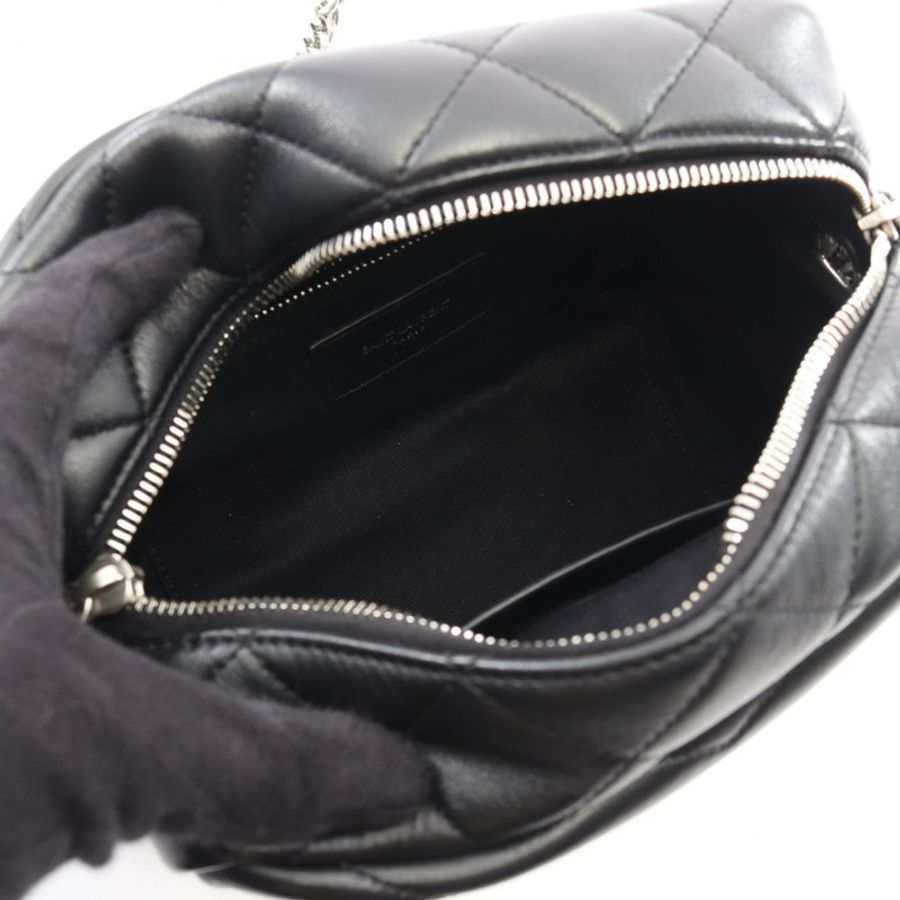 SAINT LAURENT PARIS Loulou 單肩斜背包 574102 黑色皮革 二手-2