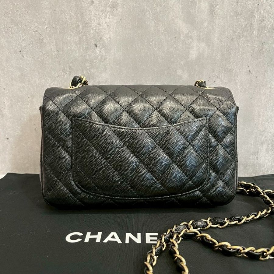 Chanel CF20 黑金荔枝牛 完整雷標23開-1