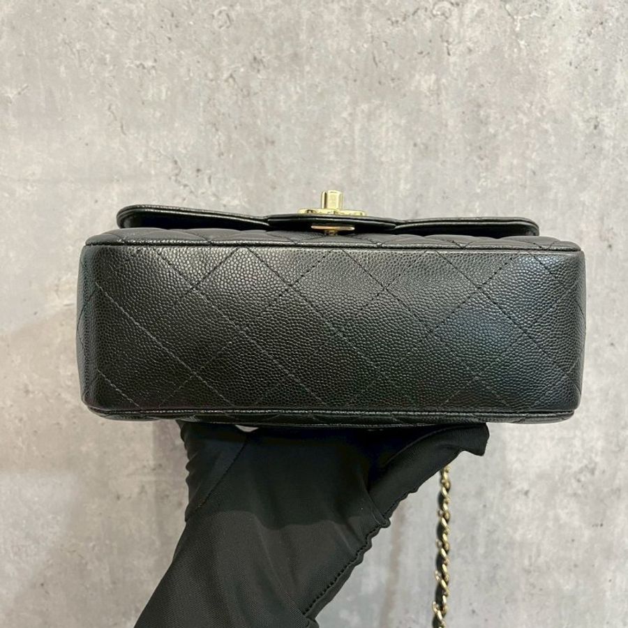 Chanel CF20 黑金荔枝牛 完整雷標23開-4