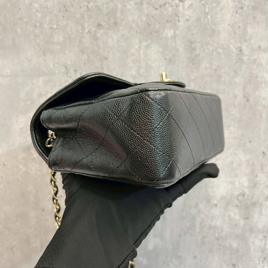 Chanel CF20 黑金荔枝牛 完整雷標23開-5