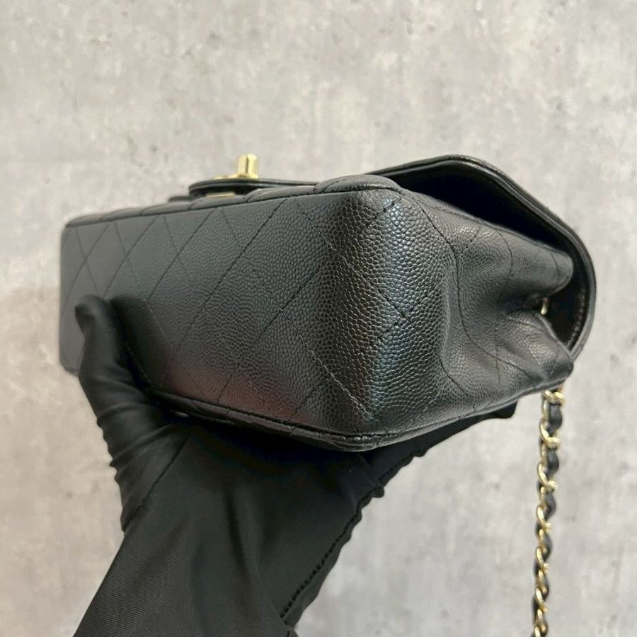 Chanel CF20 黑金荔枝牛 完整雷標23開-6