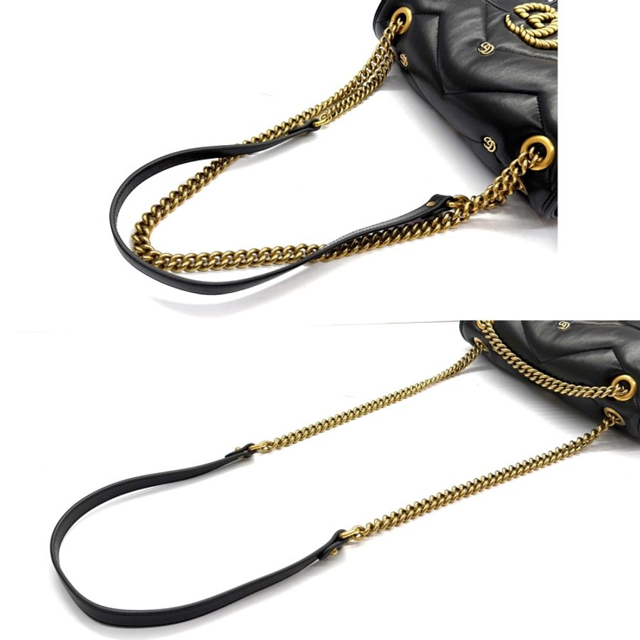 GUCCI 古馳 黑色MARMONT肩背斜背包 443497-4