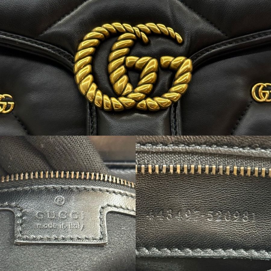 GUCCI 古馳 黑色MARMONT肩背斜背包 443497-7