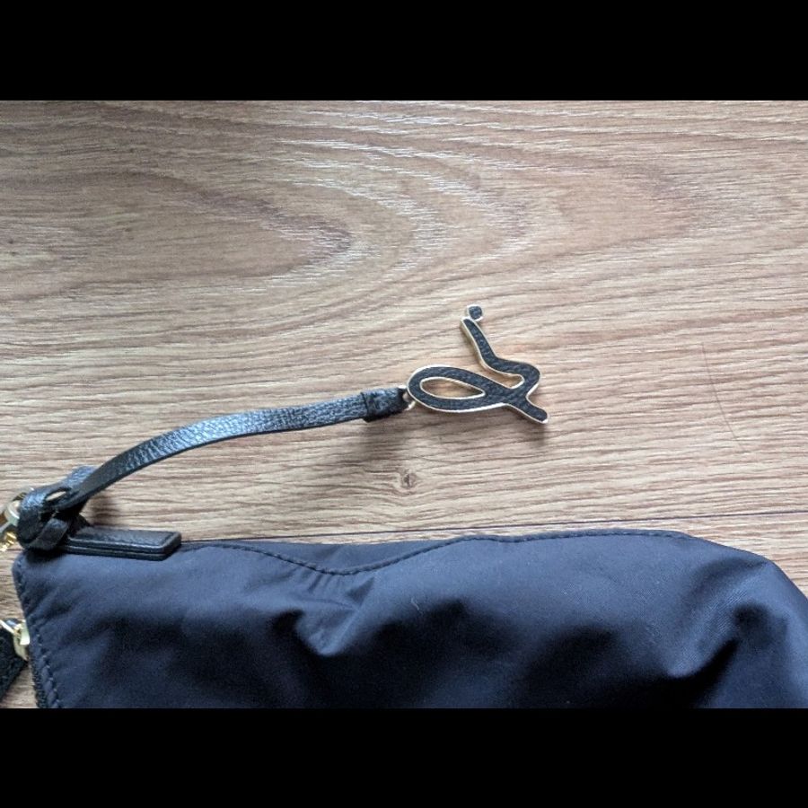 agnesb 經典尼龍腋下包 側背包 黑色-8