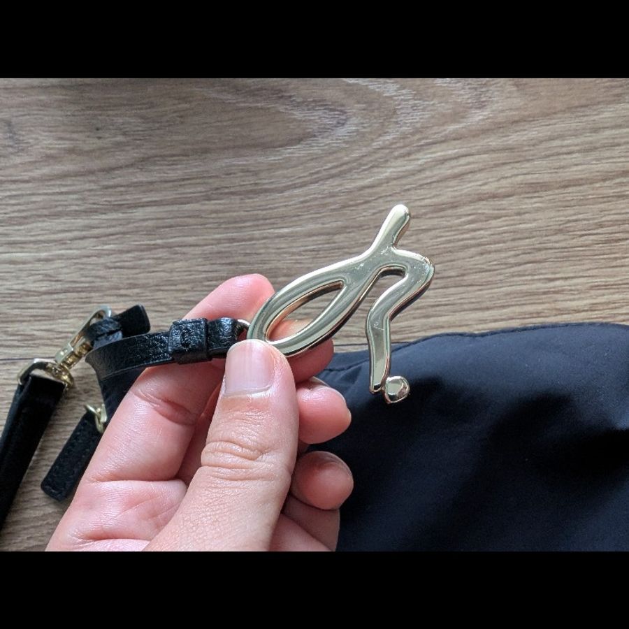 agnesb 經典尼龍腋下包 側背包 黑色-9