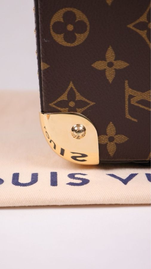 LV 棕色老花满印贝壳包单肩包-7