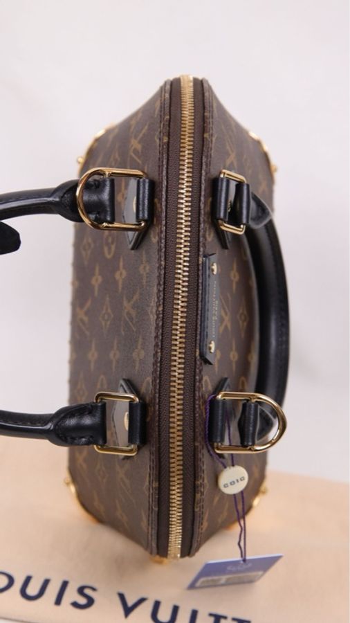 LV 棕色老花满印贝壳包单肩包-12