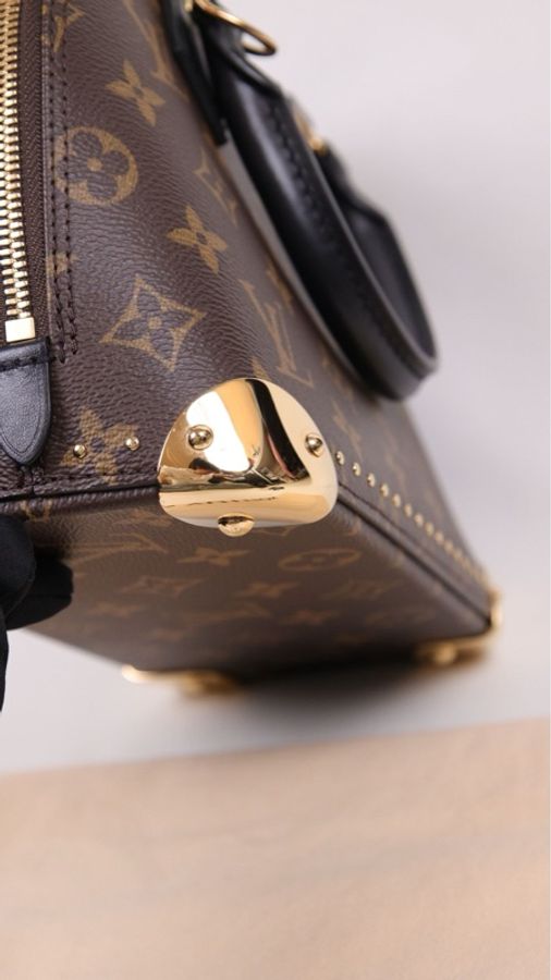 LV 棕色老花满印贝壳包单肩包-14