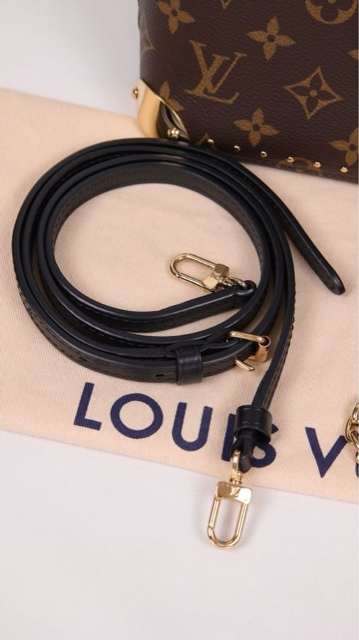 LV 棕色老花满印贝壳包单肩包-22